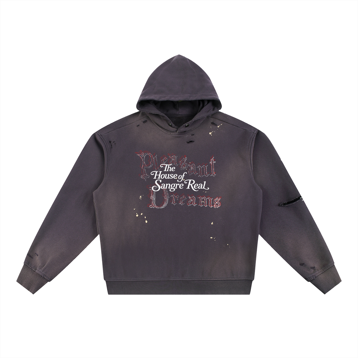 Pleasant Dreams Sun Fade Frayed Fleece Hoodie