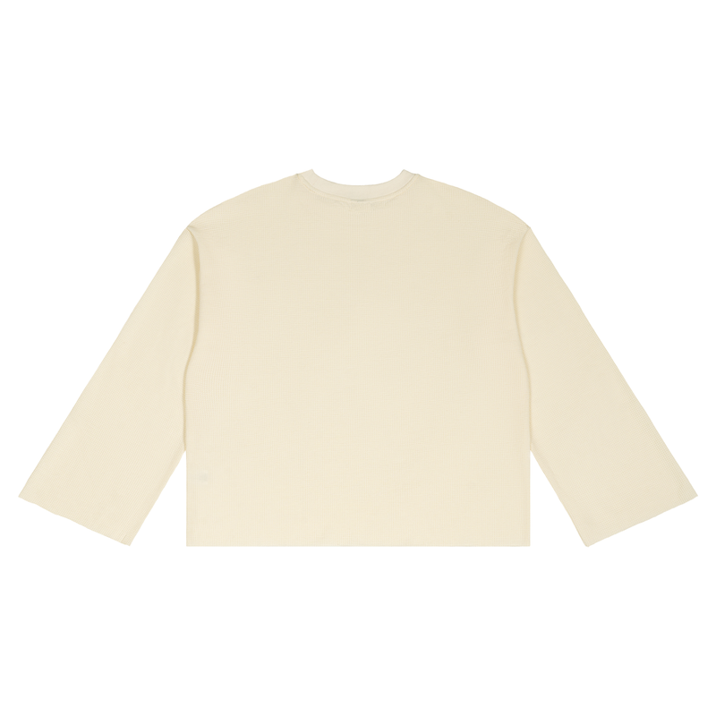 Peace Waffle Raw Edge Tee