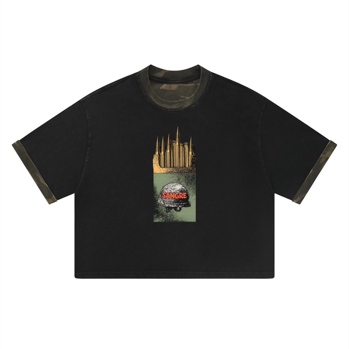 Camo Collar Bullet Pack Boxy Tee